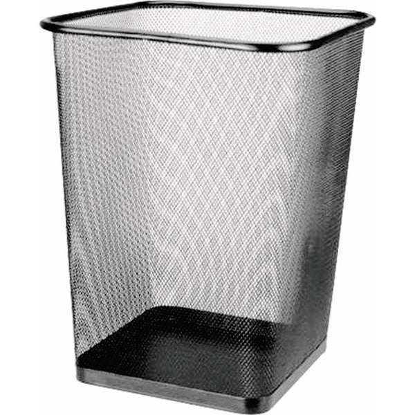Winnable Wastebasket - 4.76 gal (18000 mL) Capacity - Square - 14" (355.60 mm) Height x 10.5" (266.70 mm) Width x 10.5" (266.70 mm) Depth - Mesh, Wire - Black