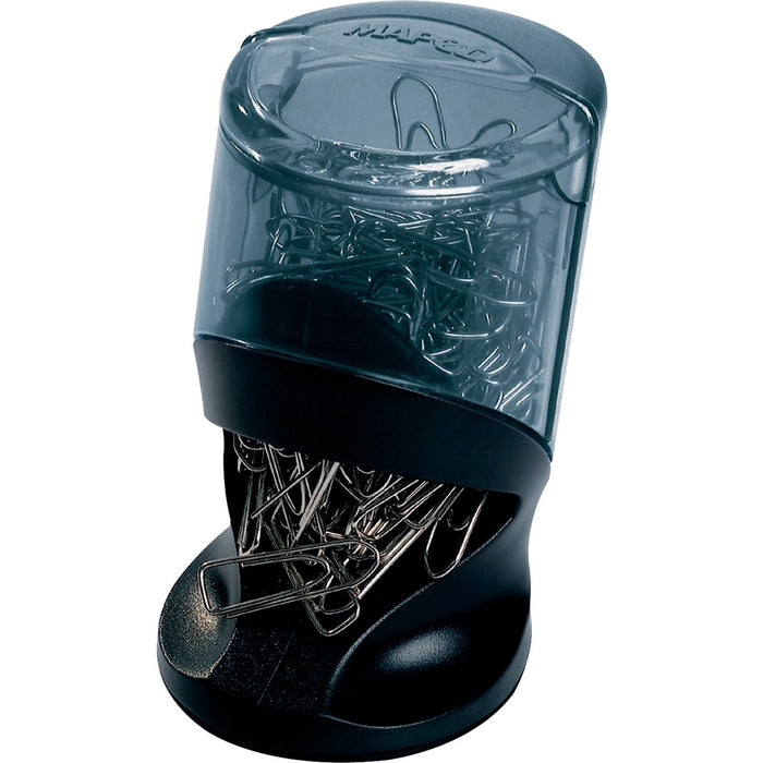 Maped Paper Clip Dispenser - 3.25" (82.55 mm) Height x 2" (50.80 mm) Width x 2.50" (63.50 mm) Depth - Transparent Gray - 1 Each