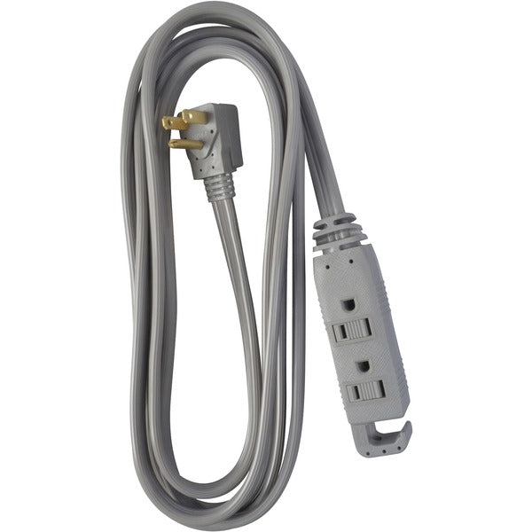 Woods Medium Duty Extension Cord 3 m/9.8 ft. Grey - For Audio/Video Device - 125 V AC / 15 A - Gray - 9.8 ft (3 m) Cord Length
