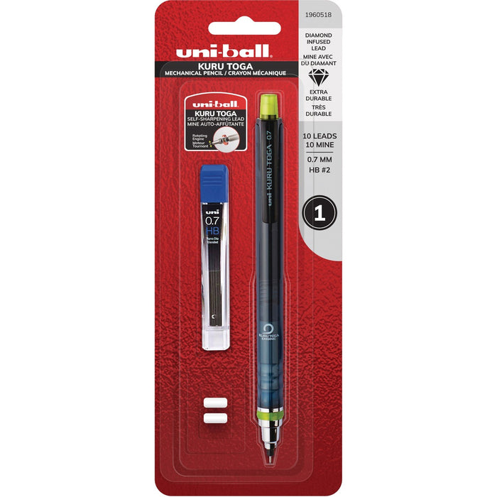 uniball™ Kuru Toga Mechanical Pencil 0.7 mm - 0.7 mm (0.03") Black Lead - Refillable - 1 Each