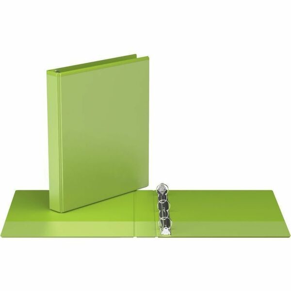 Davis Easyview 1" Round Ring Binder Lime Green - 1" (25.40 mm) Binder Capacity - 8 1/2" (215.90 mm) x 11" (279.40 mm) Sheet Size - 200 Sheet Capacity - 3 Ring - Fastener: Round Ring - Pocket: Inside Front & Back - Polypropylene - Lime Green - 5.35 lb (242