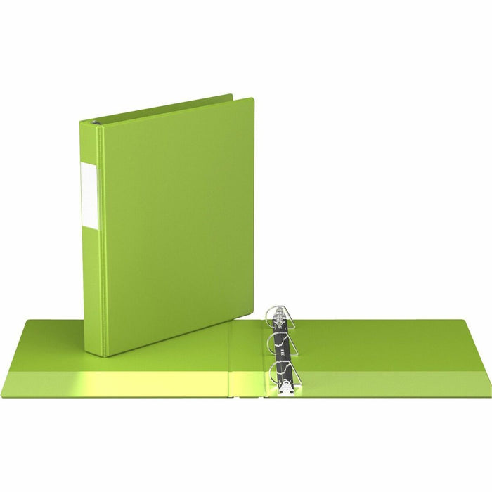 Davis Group Premium Economy, Angle D Ring, Binder, (Lime Green, 1") - 1" (25.40 mm) Binder Capacity - 8 1/2" (215.90 mm) x 11" (279.40 mm) Sheet Size - 225 Sheet Capacity - 3 Ring(s) - Fastener(s): D-Ring - Pocket(s): 2, Inside Front & Back - Polypropylen