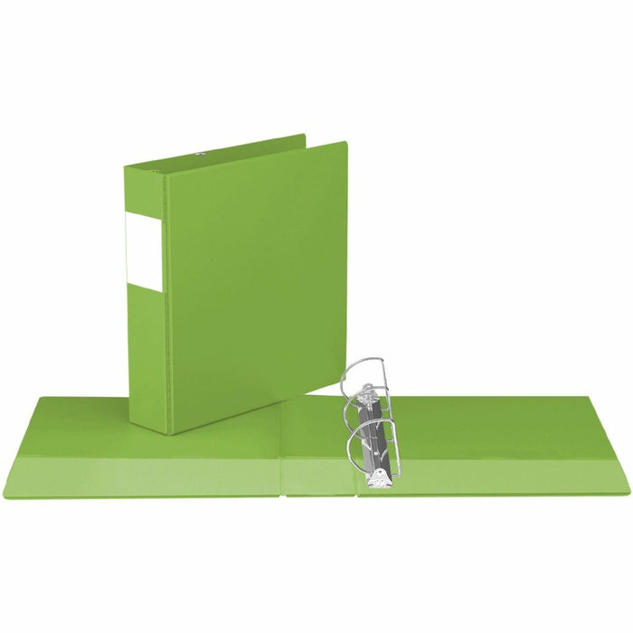 Davis Group Premium Economy, Angle D Ring, Binder, (Lime Green, 2") - 2" (50.80 mm) Binder Capacity - 8 1/2" (215.90 mm) x 11" (279.40 mm) Sheet Size - 475 Sheet Capacity - 3 Ring(s) - Fastener(s): D-Ring - Pocket(s): 2, Inside Front & Back - Polypropylen