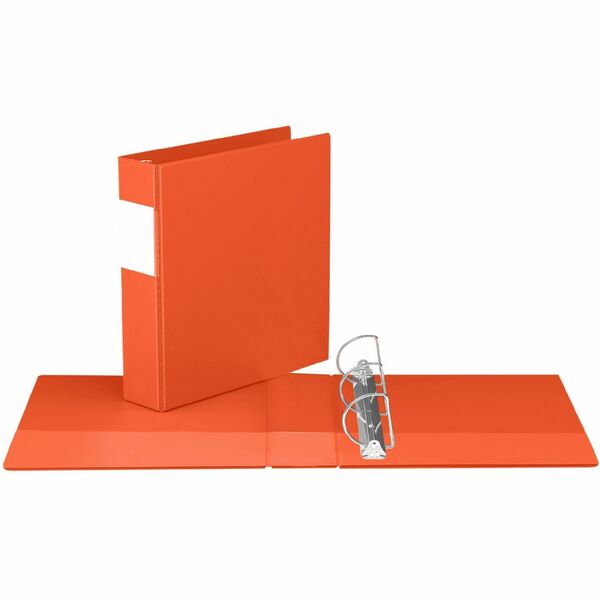 Davis Group Premium Economy, Angle D Ring, Binder, (Orange, 2") - 2" (50.80 mm) Binder Capacity - 8 1/2" (215.90 mm) x 11" (279.40 mm) Sheet Size - 475 Sheet Capacity - 3 Ring - Fastener: D-Ring - Pocket: 2, Inside Front & Back - Polypropylene - Orange -