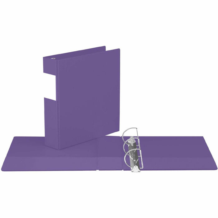 Davis Group Premium Economy, Angle D Ring, Binder, (Purple, 2") - 2" (50.80 mm) Binder Capacity - 8 1/2" (215.90 mm) x 11" (279.40 mm) Sheet Size - 475 Sheet Capacity - 3 Ring - Fastener: D-Ring - Pocket: 2, Inside Front & Back - Polypropylene - Purple -