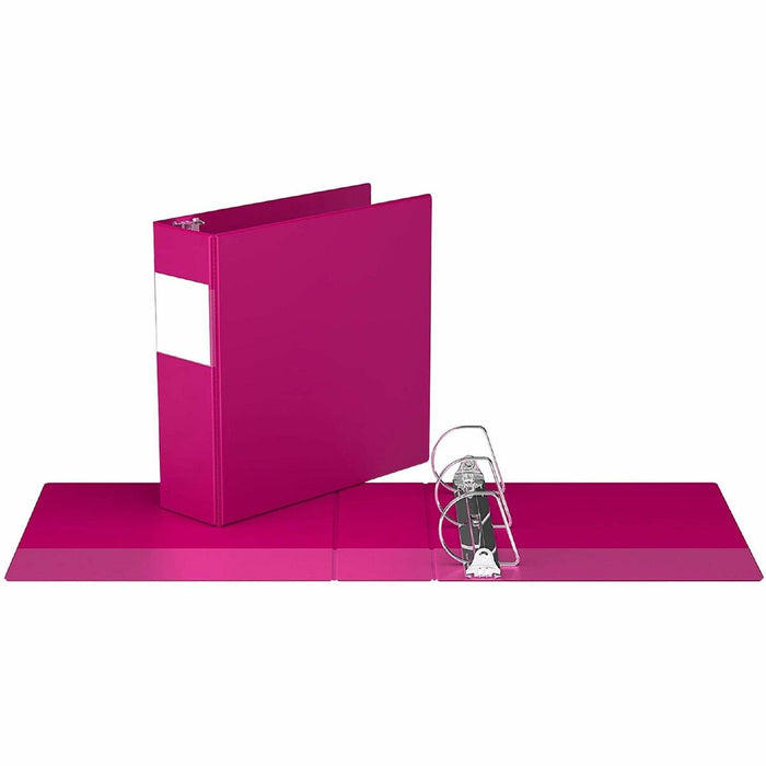 Davis Group Premium Economy, Angle D Ring, Binder, (Pink, 3") - 3" (76.20 mm) Binder Capacity - 8 1/2" (215.90 mm) x 11" (279.40 mm) Sheet Size - 625 Sheet Capacity - 3 Ring(s) - Fastener(s): D-Ring - Pocket(s): 2, Inside Front & Back - Polypropylene - Pi
