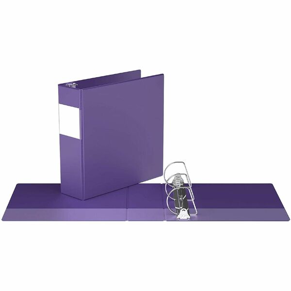 Davis Group Premium Economy, Angle D Ring, Binder, (Purple, 3") - 3" (76.20 mm) Binder Capacity - 8 1/2" (215.90 mm) x 11" (279.40 mm) Sheet Size - 625 Sheet Capacity - 3 Ring - Fastener: D-Ring - Pocket: 2, Inside Front & Back - Polypropylene - Purple -