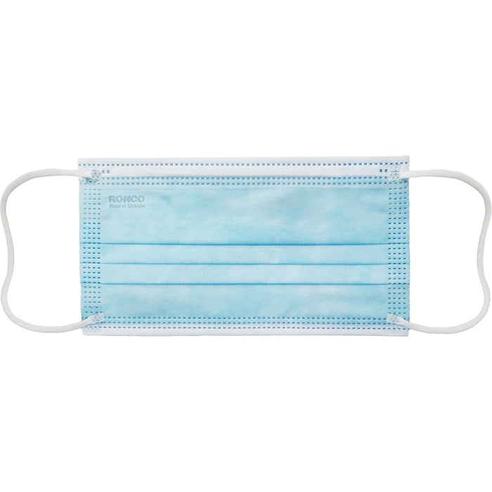 RONCO Pro-Tec 3 ply Pleated Masks, ASTM Level-2 - Recommended for: Face, Dust, Dental, Medical, Examination, Cleanroom, Food Handling, Home, Laboratory, Dust, Clinic, ... - Partial Face Protection - Polypropylene - Blue - Bacterial Filtration Efficiency (