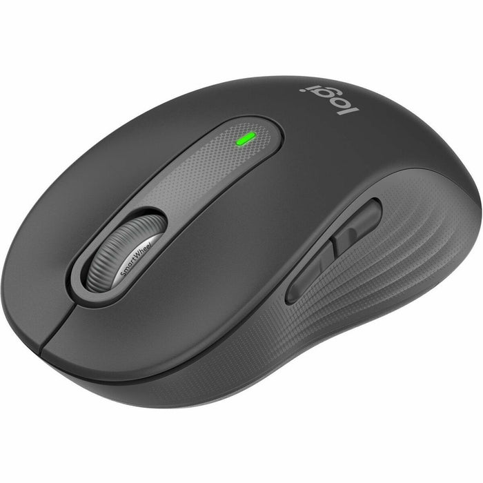 Logitech Signature M650 Wireless Mouse - For Small to Medium Sized Hands, 2-Year Battery, Silent Clicks, Customizable Side Buttons, Bluetooth, Multi-Device Compatibility (Graphite) - Optical - Wireless - Bluetooth/Radio Frequency - Graphite - USB - 2000 d