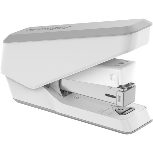 Fellowes LX840 Half Strip EasyPress Stapler White - Holds Upto 105 Staple - Half Strip - White - Metal - 1 Each