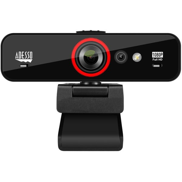 Adesso CyberTrack F1 Webcam - 2.1 Megapixel - 30 fps - USB 2.0 - 1 Each - 1920 x 1080 Video - CMOS Sensor - Fixed Focus - 120&deg; Angle - Microphone - Monitor, Notebook, TV - Windows 10