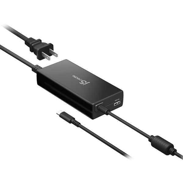 j5create 100W PD USB-C Super Charger - 100 W - 120 V AC, 230 V AC Input - 5 V DC, 9 V DC, 12 V DC, 15 V DC, 20 V DC Output - 4.50 A - Black - 1