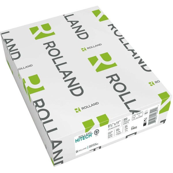 Rolland Multipurpose 30% Recycled Paper - White - 96 Brightness - Letter - 28 lb (12700.59 g) Basis Weight - 500 / Pack