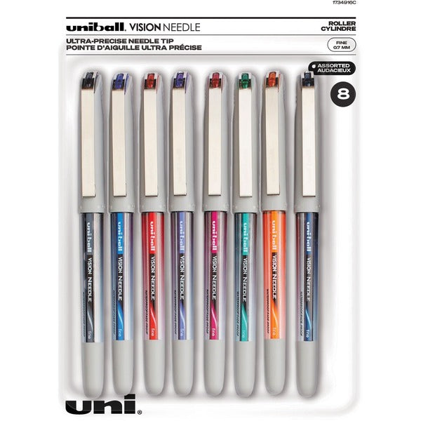 uniball&trade; Vision Needle Rollerball Pen - 0.7 mm Pen Point Size - 8 / Pack