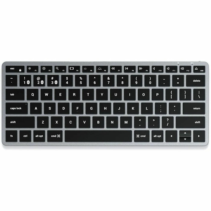 Satechi Slim X1 Bluetooth Backlit Keyboard - Wireless Connectivity - Bluetooth - Compact - 5 - macOS, Windows 10, iOS - English (US) - QWERTY Layout - MacBook Pro, MacBook Air, iMac, iMac Pro, Mac mini, Mac Studio, Mac Pro, iPad Pro, iPad Air, iPad mini,