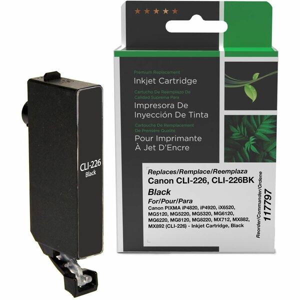 CIG Remanufactured Inkjet Ink Cartridge CLI-226BK, CLI-226 (Canon 4546B001) - Black - 1 Each - 2,945 Pages