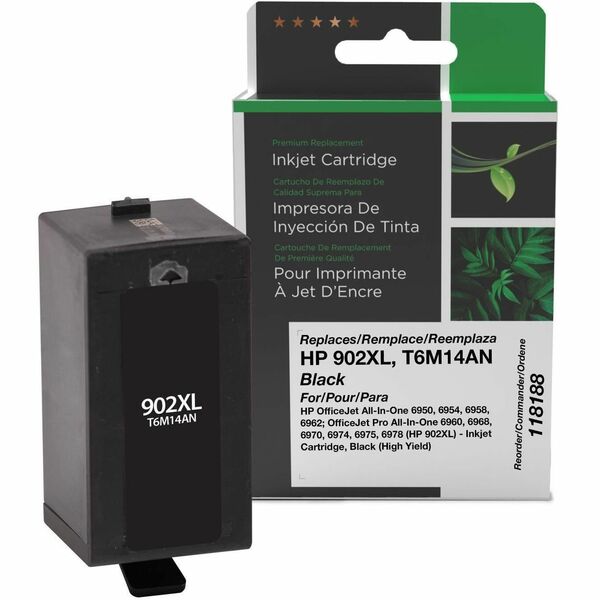CIG Remanufactured High Yield Inkjet Ink Cartridge 902XL (HP 902XL, HP T6M14AN) - Black - 1 Each - 825 Pages