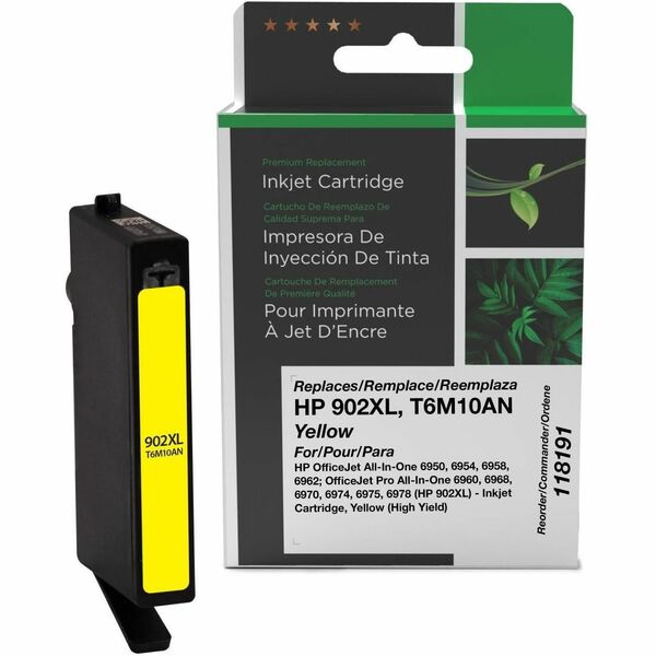 CIG Remanufactured High Yield Inkjet Ink Cartridge 902XL (HP 902XL, HP T6M10AN) - Yellow - 1 Each - 825 Pages
