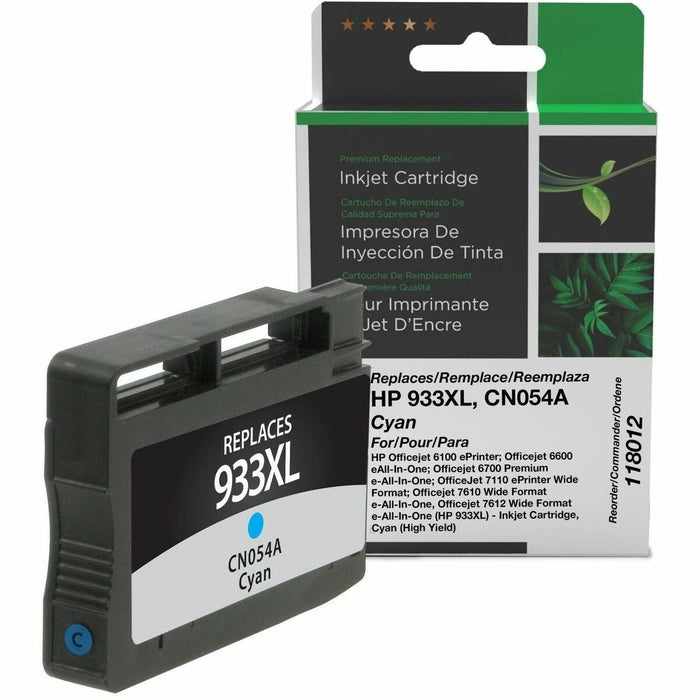 CIG Remanufactured High Yield Inkjet Ink Cartridge 933XL (CN054A) - Cyan - 1 Each - 825 Pages