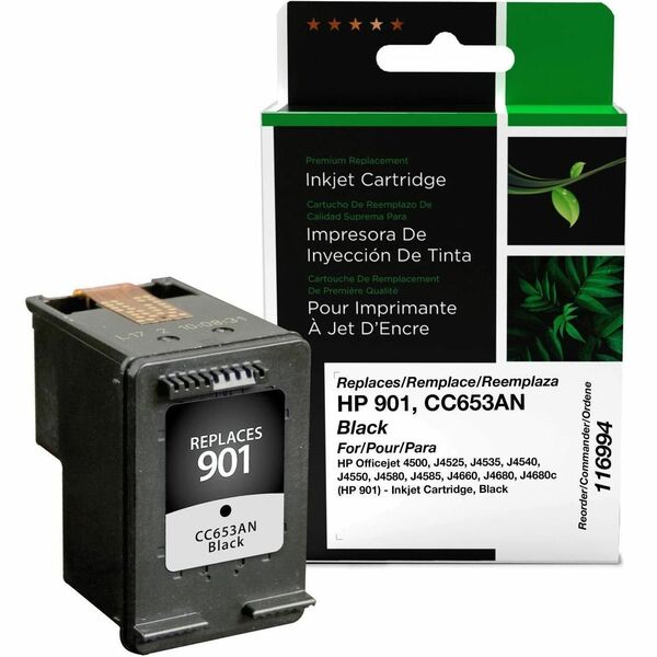 CIG Remanufactured Inkjet Ink Cartridge CC653AN - Black - 1 Each - 200 Pages