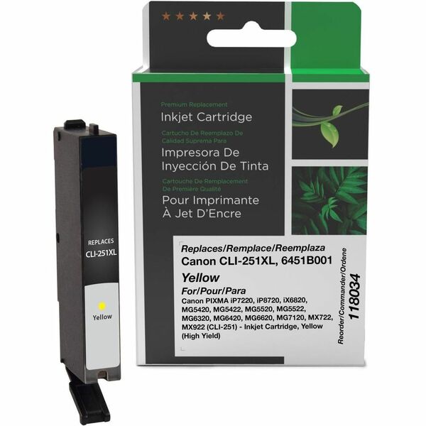 CIG Remanufactured High Yield Inkjet Ink Cartridge 6451B001 - Yellow - 1 Each - 685 Pages