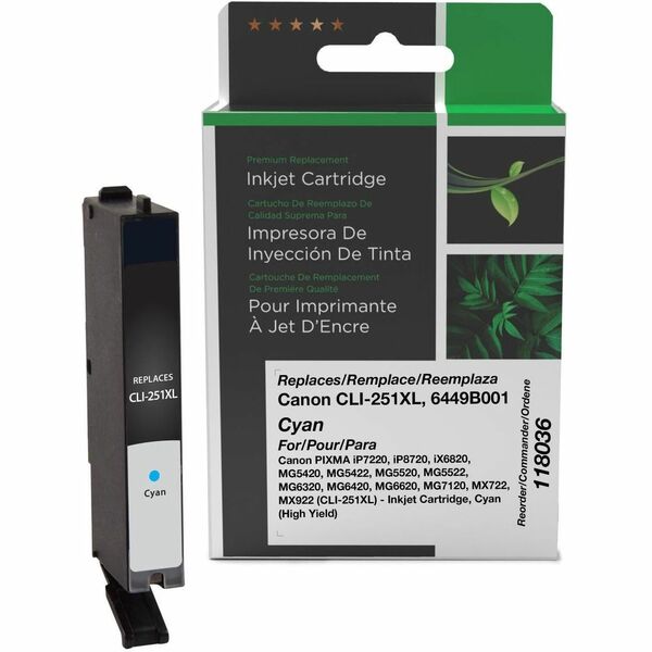 CIG Remanufactured High Yield Inkjet Ink Cartridge 6449B001 - Cyan - 1 Each - 665 Pages