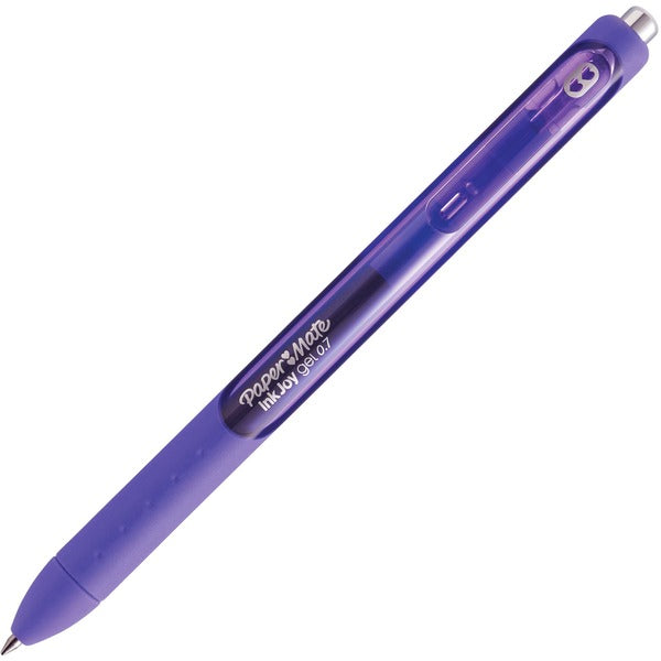 Paper Mate InkJoy Gel Pen - 0.7 mm Pen Point Size - Retractable - Purple - Purple Barrel - 1 Each