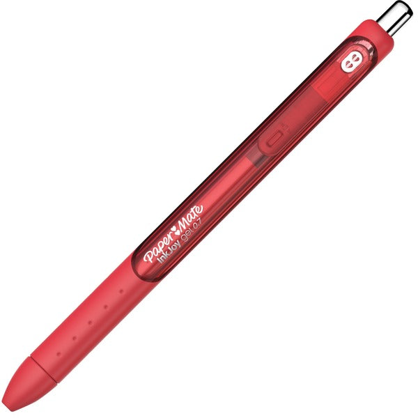 Paper Mate InkJoy Gel Pen - 0.7 mm (0.03") Pen Point - Retractable - Red Ink - Gel-based - Red Barrel - 1 Each