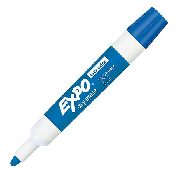 Expo Bold Color Dry-erase Markers - Bullet Marker Point - Blue Ink - 1 Each