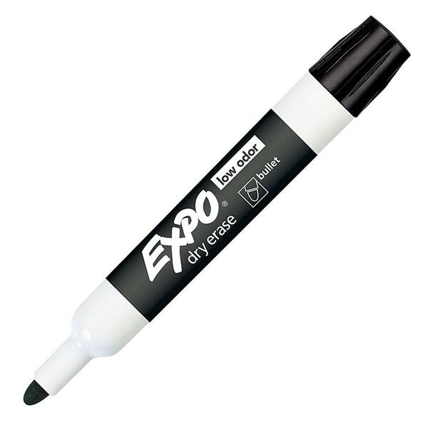 Expo Bold Color Dry-erase Markers - Bullet Marker Point - Black Ink - 1 Each