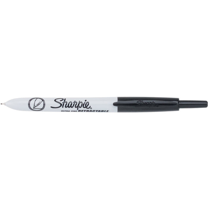 Sharpie Retractable Ultra Fine Point Permanent Marker - Retractable - Black Ink - 1 Each