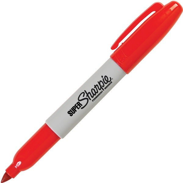 Sharpie Super Bold Fine Point Markers - Bold Marker Point - Red Ink - Alcohol Based - 1 Each