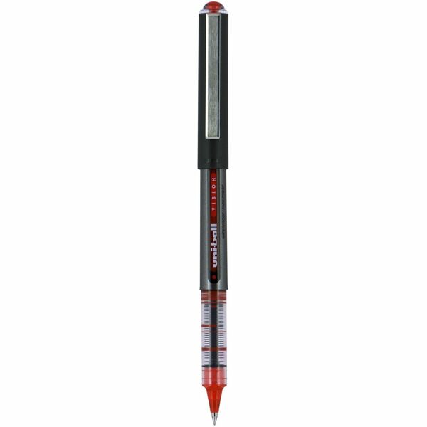 uniball&#8482; Vision Rollerball Pens - 0.5 mm (0.02") Micro Pen Point - Red Ink - 1 Each