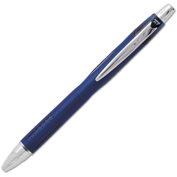 uniball&trade; Jetstream Retractable Ballpoint Pen - 0.7 mm (0.03") Fine Pen Point - Retractable - Black Ink - Blue Barrel - 1 Each