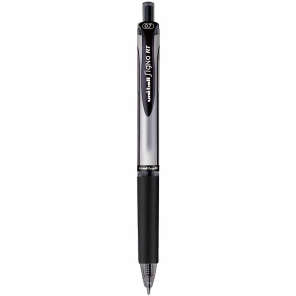 uniball&trade; Retractable Gel Pens - 0.7 mm (0.03") Medium Pen Point - Refillable - Retractable - Black Ink - Gel-based - 1 Each