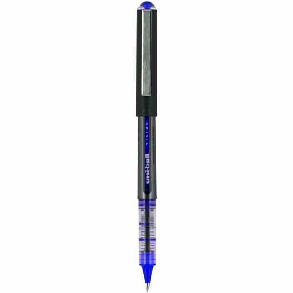 uniball&#8482; Vision Rollerball Pens - 0.5 mm (0.02") Micro Pen Point - Blue Ink - 1 Each