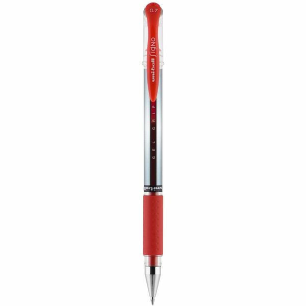 uniball&trade; Gel Grip Pens - 0.7 mm (0.03") Medium Pen Point - Red Ink - Gel-based - 1 Each