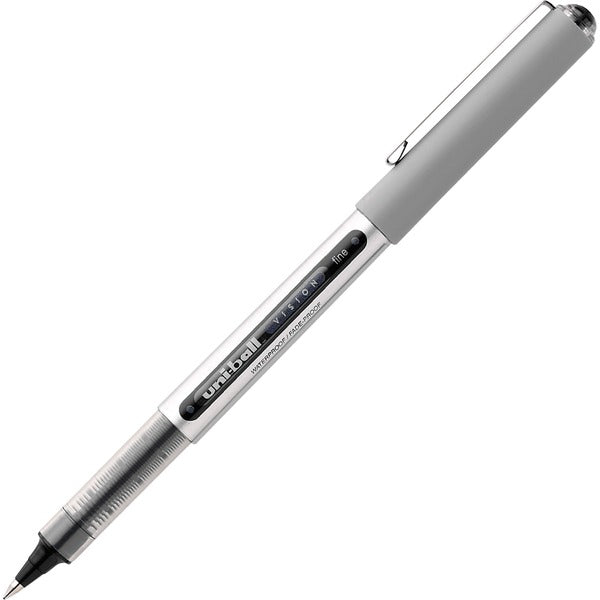 uniball&trade; Vision Rollerball Pens - 0.7 mm (0.03") Fine Pen Point - Black Ink - Pigment-based - 1 Each