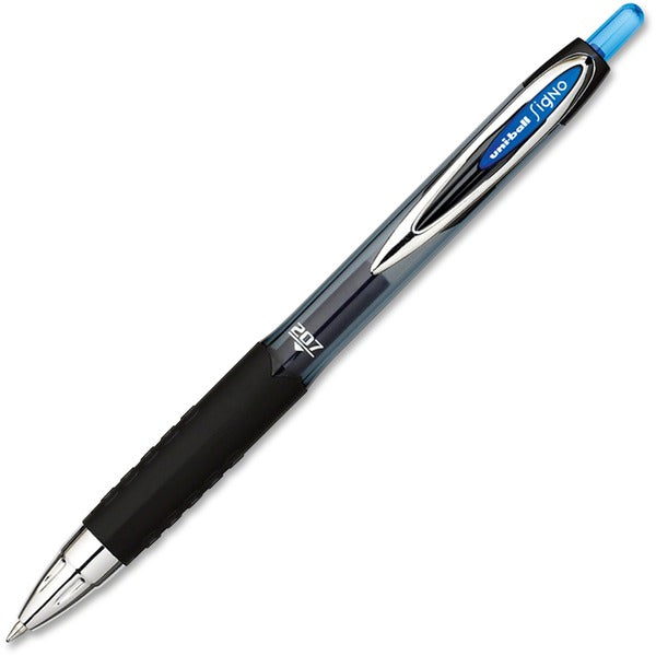 uniball&trade; 207 Retractable Gel - 0.7 mm (0.03") Medium Pen Point - Refillable - Retractable - Blue Ink - Gel-based - 1 Each