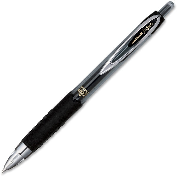 uniball&trade; 207 Retractable Gel - 0.5 mm (0.02") Micro Pen Point - Refillable - Retractable - Black Ink - Pigment-based - 1 Each