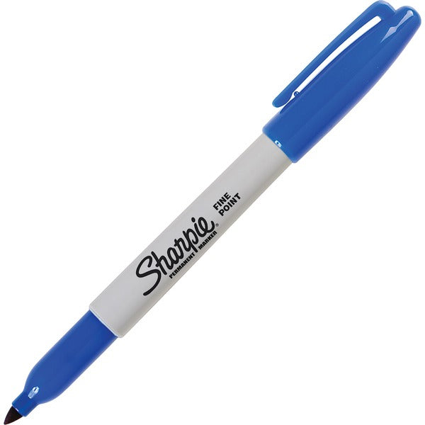 Sharpie Fine Point Permanent Marker - Fine Marker Point - 1 mm Marker Point Size - Blue - 1 Each