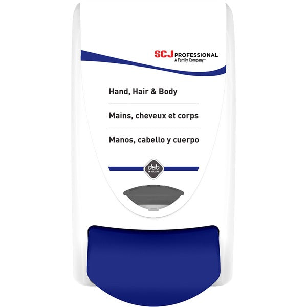 SC Johnson Cleanse Hand, Hair and Body Dispenser - Manual - 1 L Capacity - Hygienic, Push Button, Anti-bacterial, Wear Resistant, Site Window, Locking Mechanism - White - 1 Each