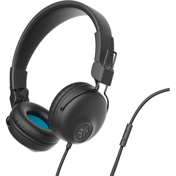JLab Studio On-Ear Headphones - Stereo - Wired - 20 Hz to 20 kHz - Over-the-head - Binaural - Circumaural - Black