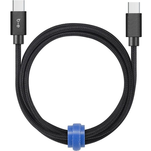 Blu Element Braided Charge/Sync USB-C to USB-C Cable 10ft Black - 10 ft (3.05 m) USB-C Data Transfer Cable for Car Charger, Wall Charger, USB Device - First End: 1 x USB 2.0 Type C - Second End: 1 x USB 2.0 Type C - Black