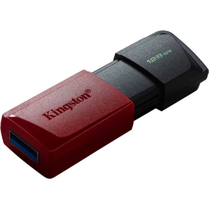 Kingston DataTraveler Exodia M USB Flash Drive - 128 GB - USB 3.2 (Gen 1) - Red, Black - 5 Year Warranty - 1 Pack