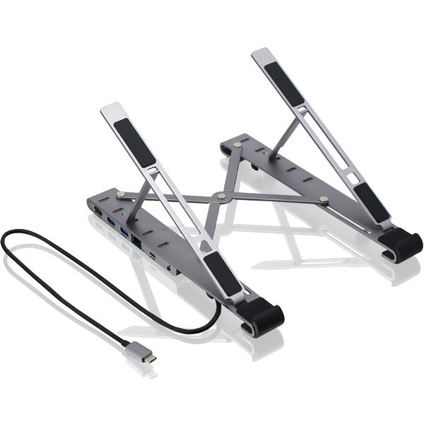 IOGEAR Dock Pro 6-in-1 4K Dock Stand - 11.02 lb (5000 g) Load Capacity - 0.83" (21 mm) Height x 2.36" (60 mm) Width