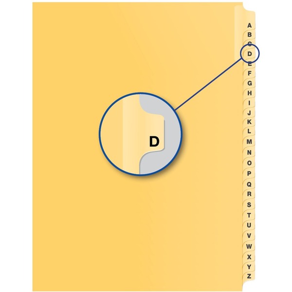 Davis Group Index Divider - Alphabet - D - Buff Divider - 25 / Pack