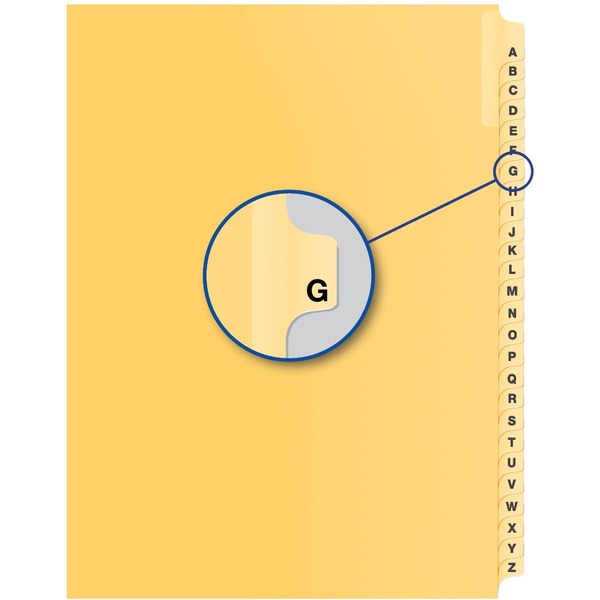 Davis Group Index Divider - Alphabet - G - Buff Divider - 25 / Pack