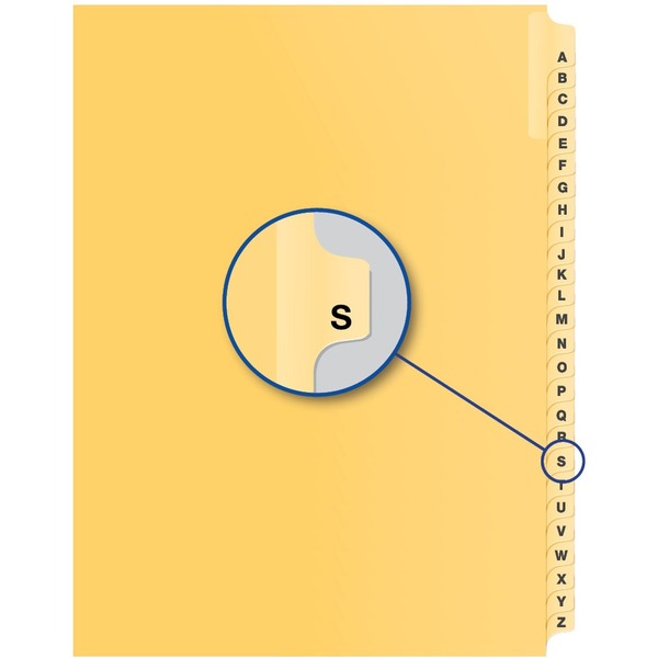 Davis Group Index Divider - Alphabet - S - Buff Divider - 25 / Pack