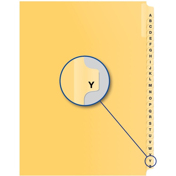 Davis Group Index Divider - Alphabet - Y - Buff Divider - 25 / Pack